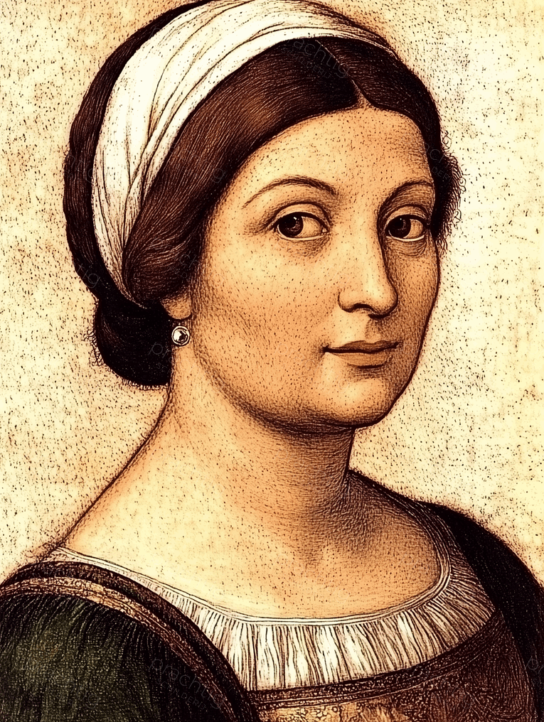 Vrouwelijk portret met hoofddoek