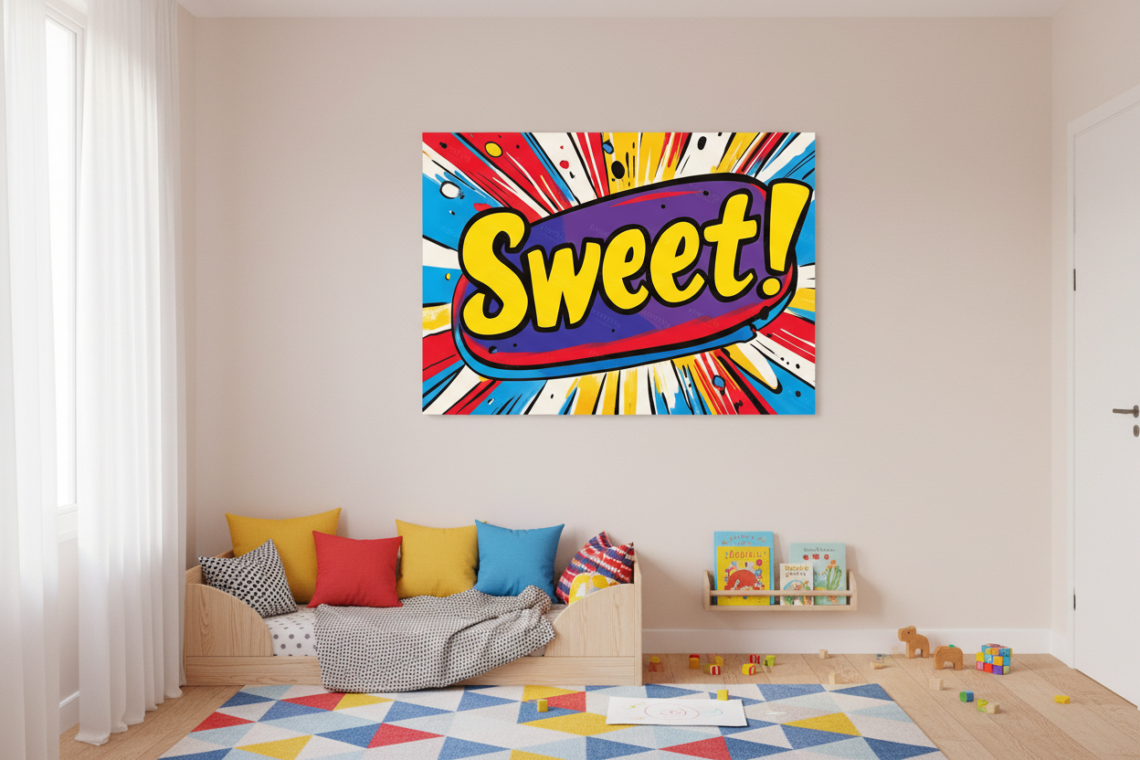 Felgekleurde Pop Art Explosie