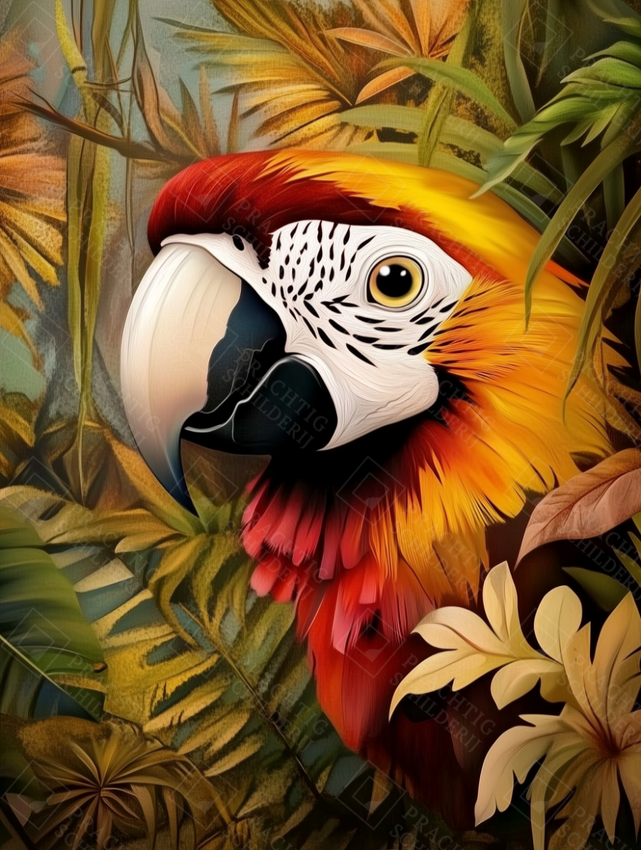Papegaai in de jungle
