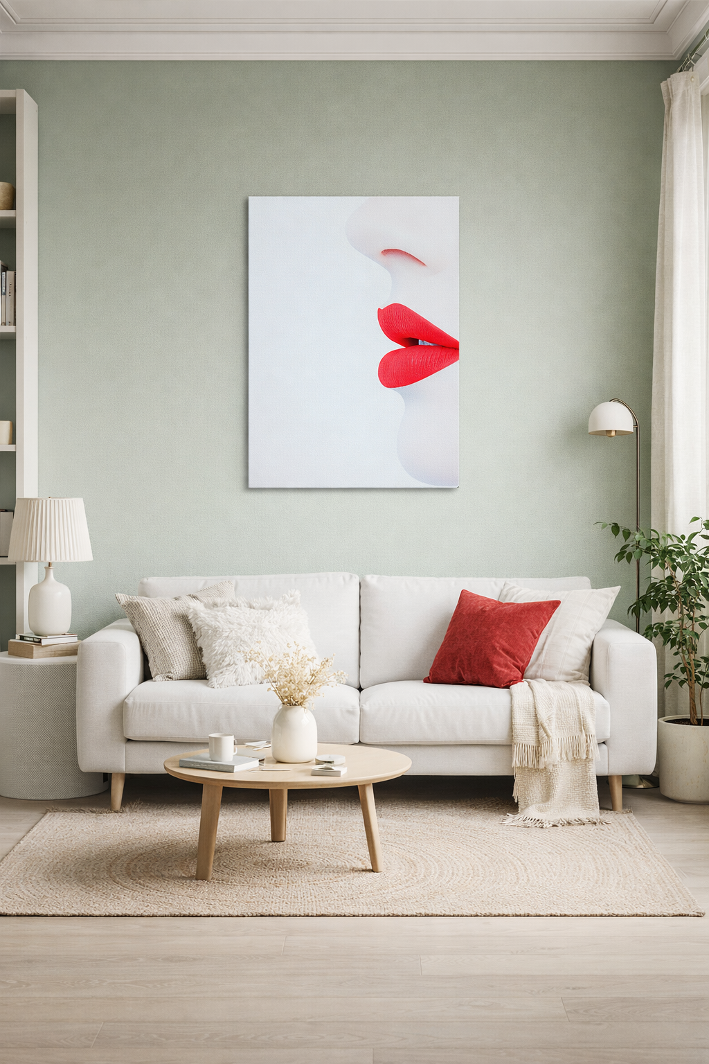Minimalistische Lippenexpressie