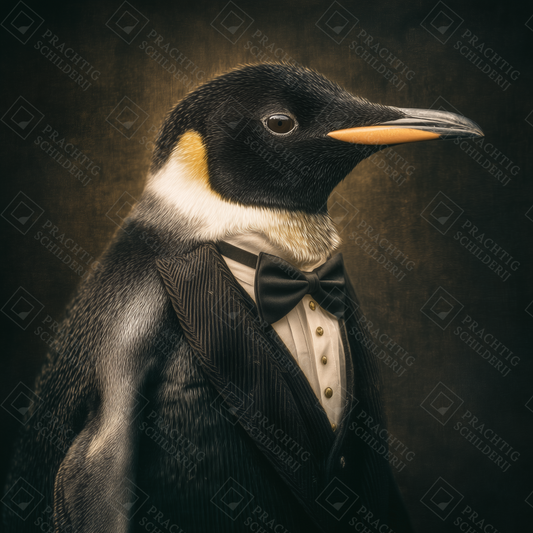 Formele pinguïn in stijl