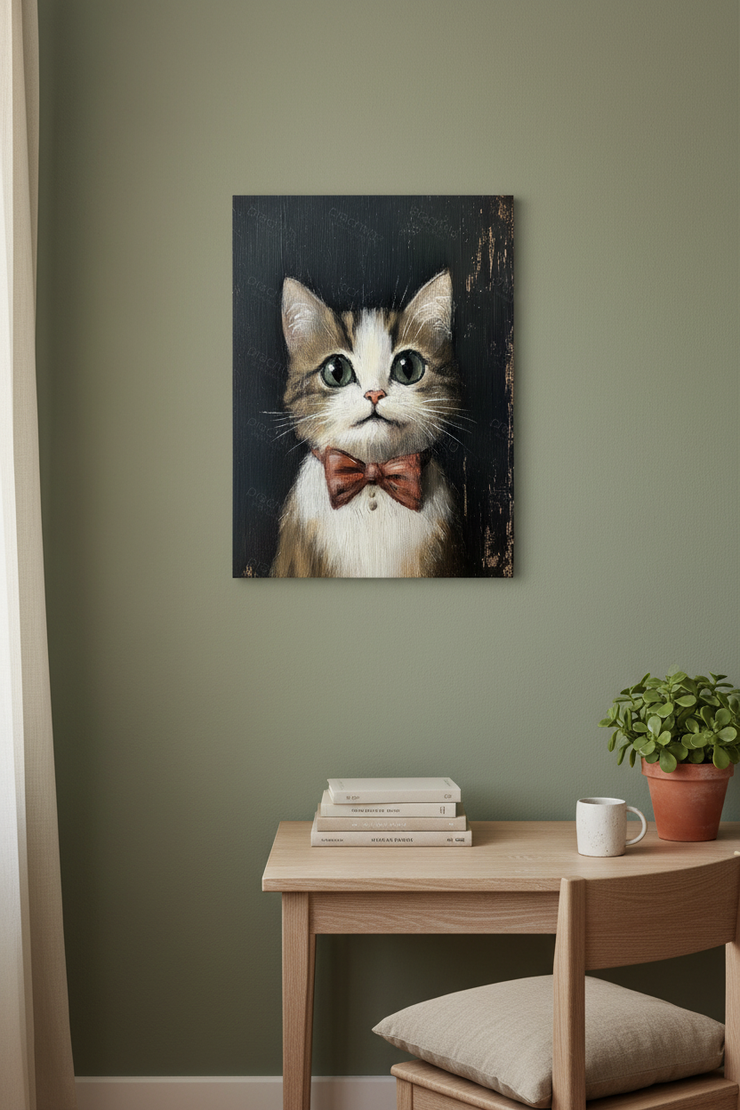 Schattige Kat met Strik