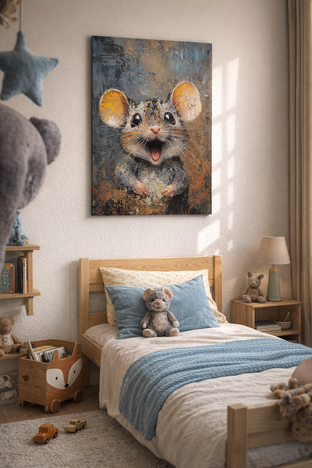 Vrolijke Muis in Olieverf