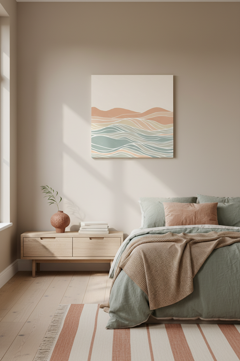 Zachte golven in pastelkleuren