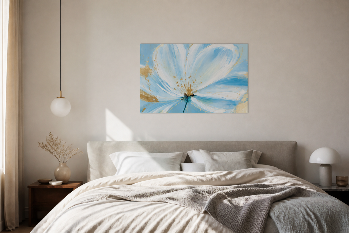 Blauwe Bloemschittering