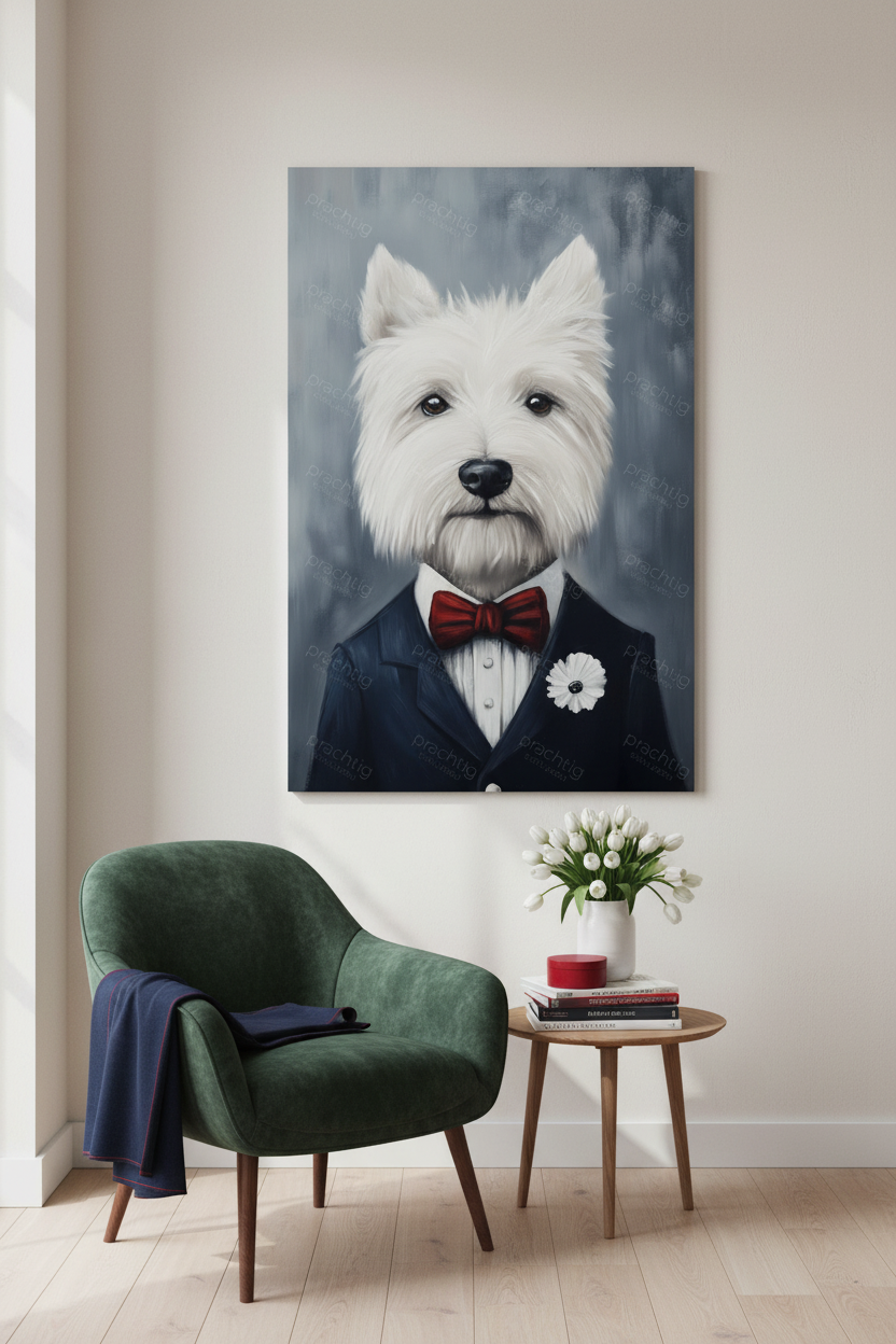 Stijlvolle Terrier in Rood