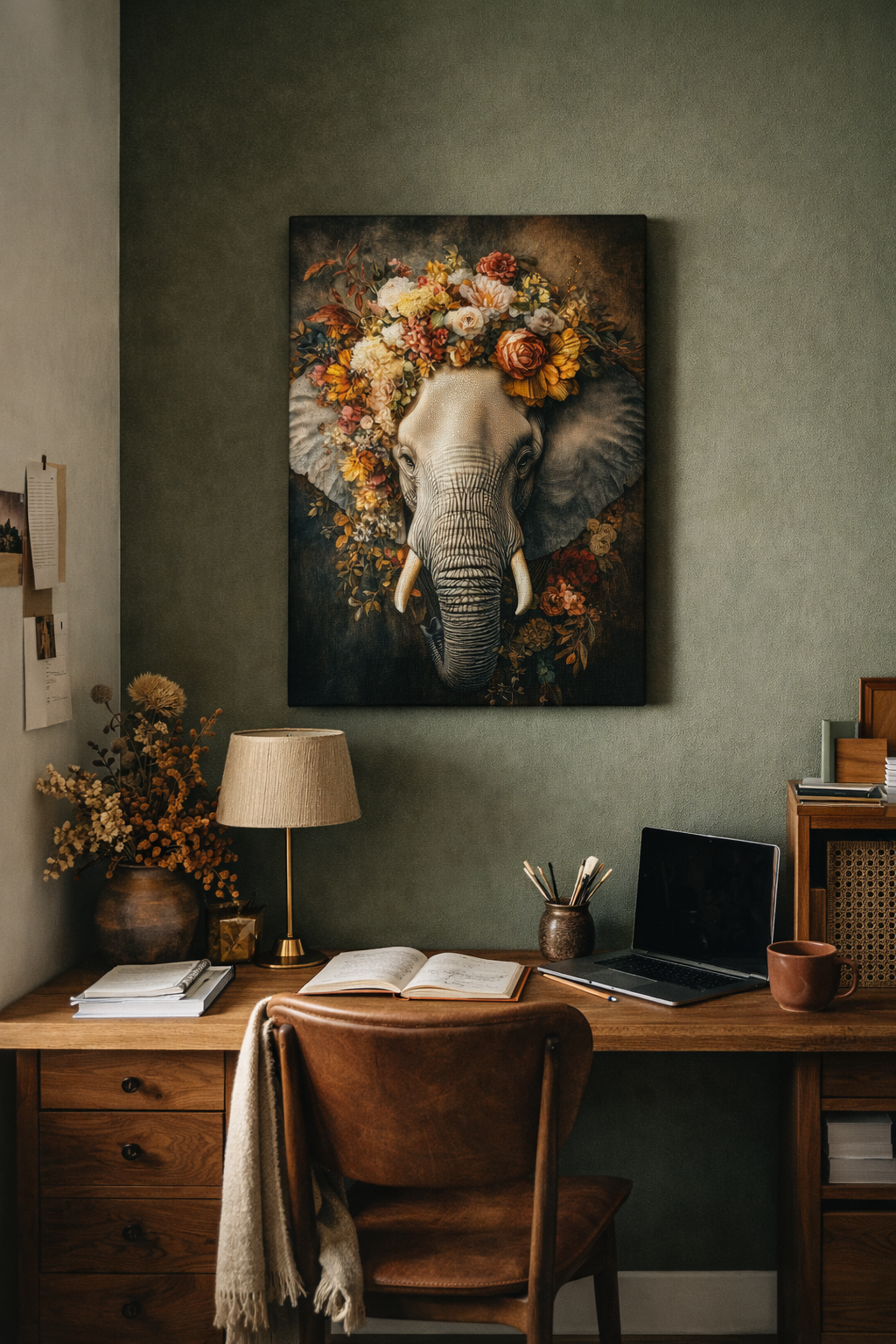 Olifant in bloemenpracht