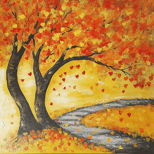 Herfstliefde in het bos