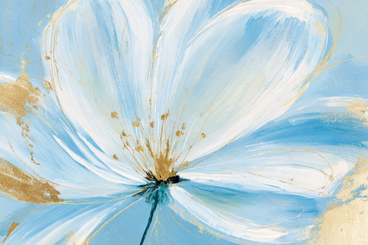 Blauwe Bloemschittering