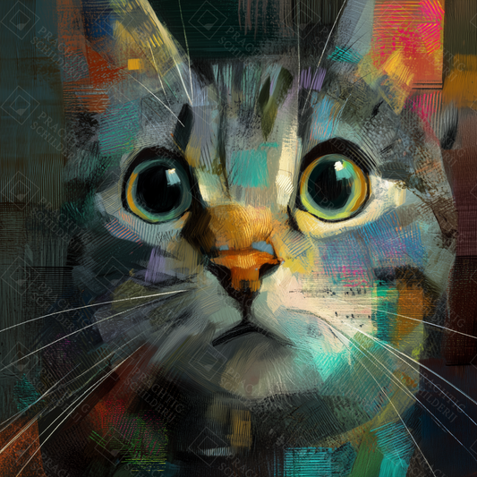 Kleurrijke Kat Portret