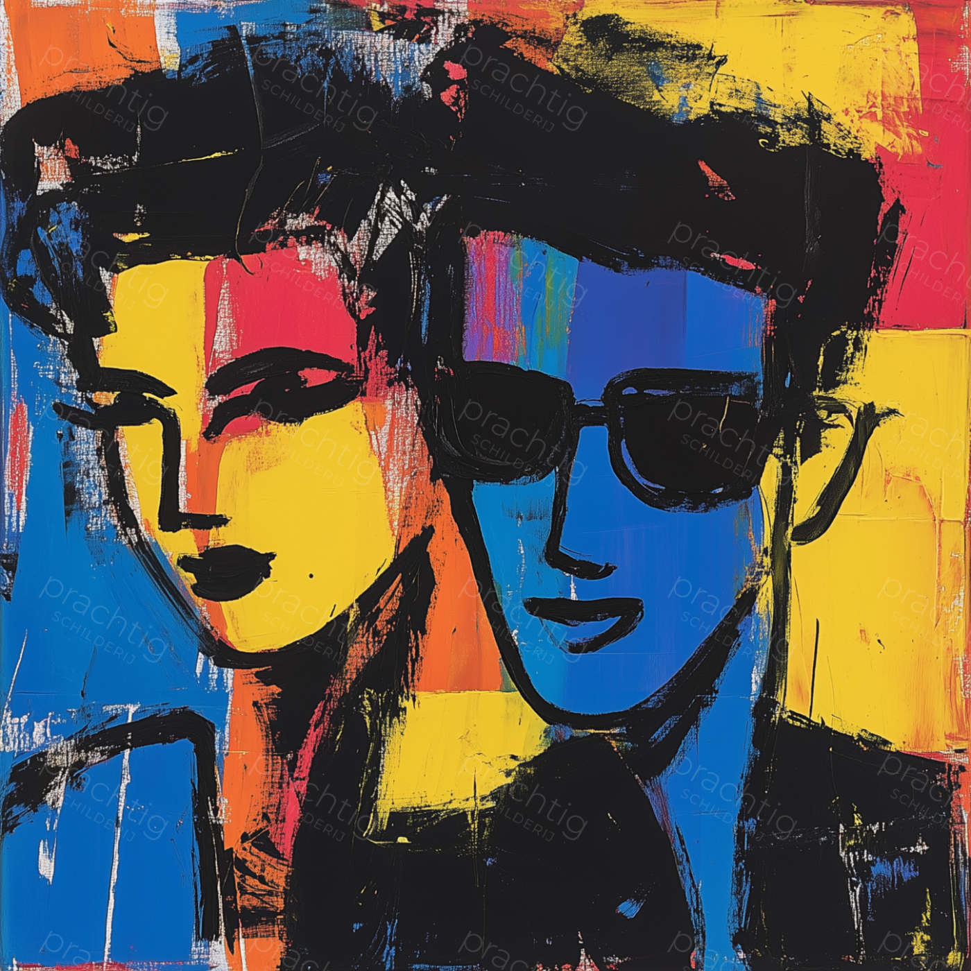 Tijdloos Duo in Pop Art Stijl