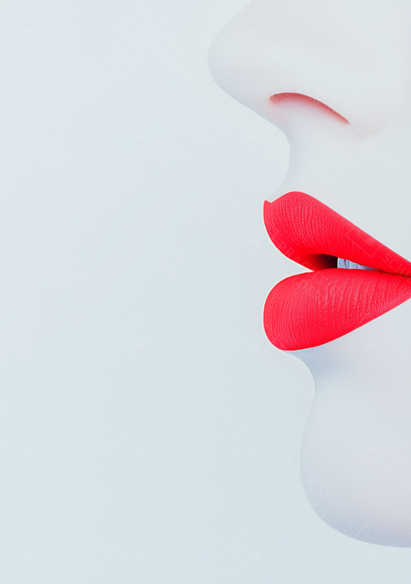Minimalistische Lippenexpressie