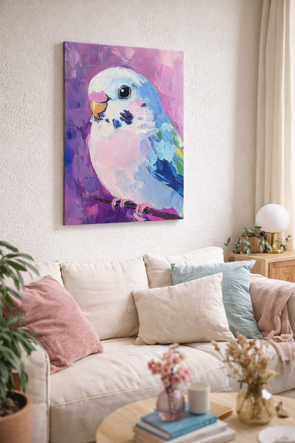 Zacht gekleurd vogelportret