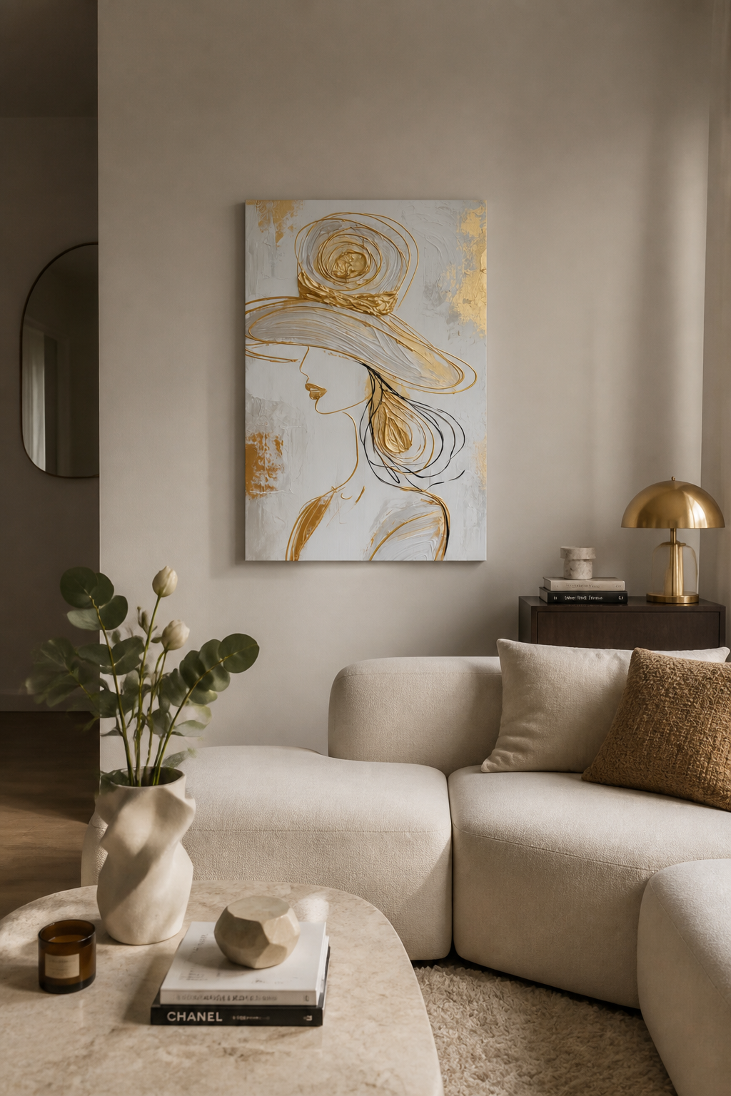 Vrouwelijke elegantie in goud