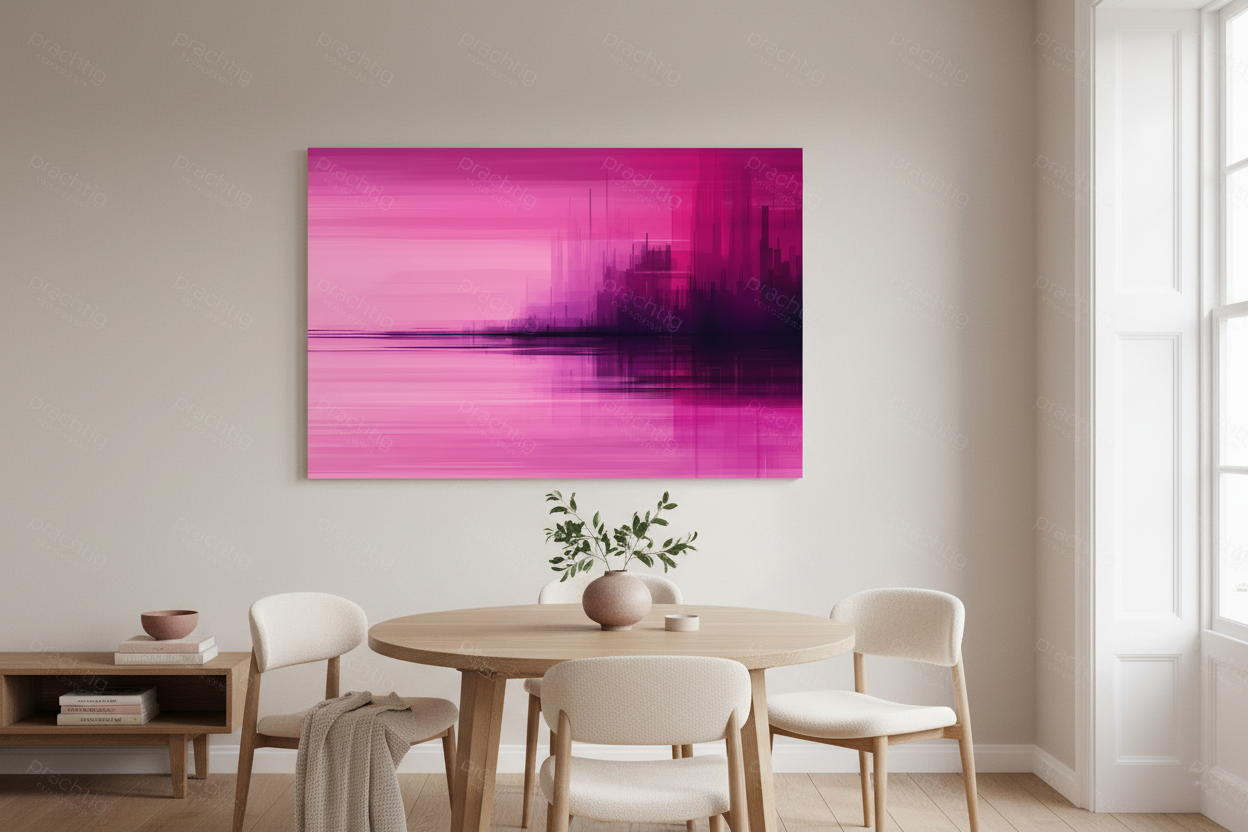 Stad in Roze Reflectie