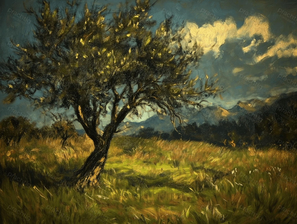 Oude boom in zonlicht