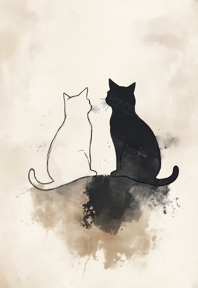 Twee katten in harmonie