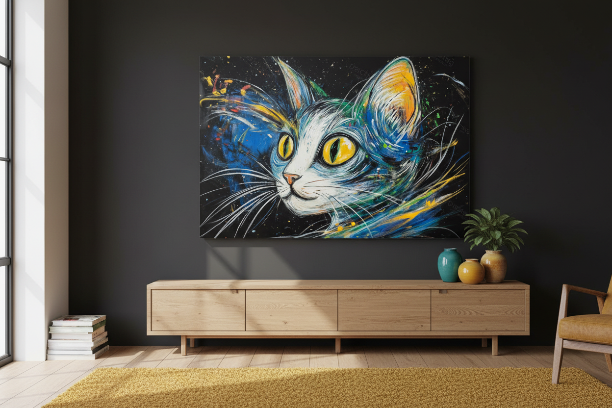 Kat in Kosmische Stijl