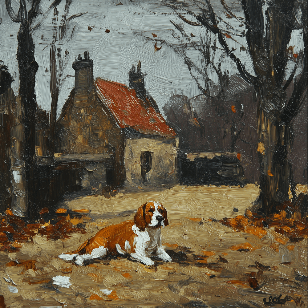 Hond in Herfstlandschap