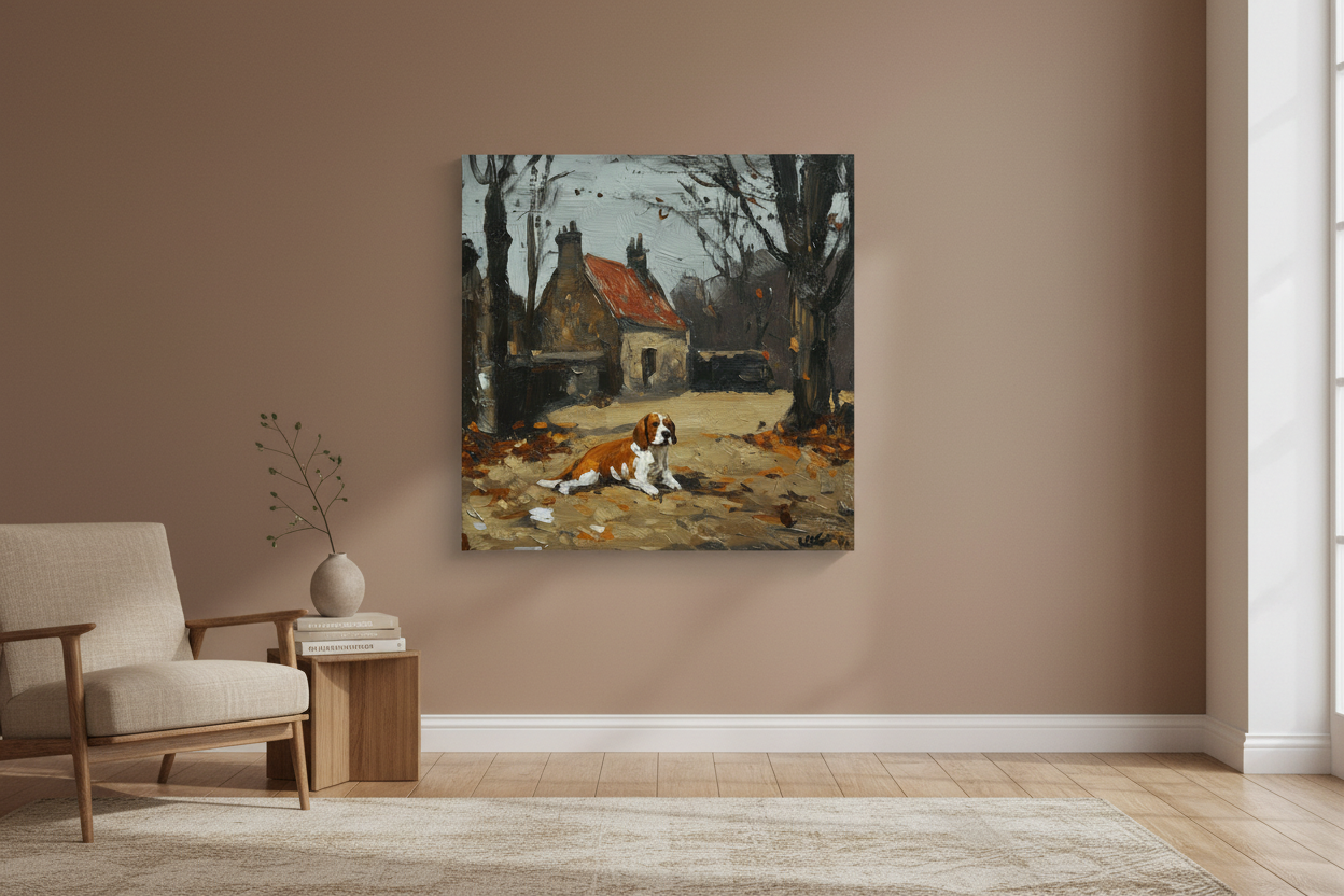 Hond in Herfstlandschap