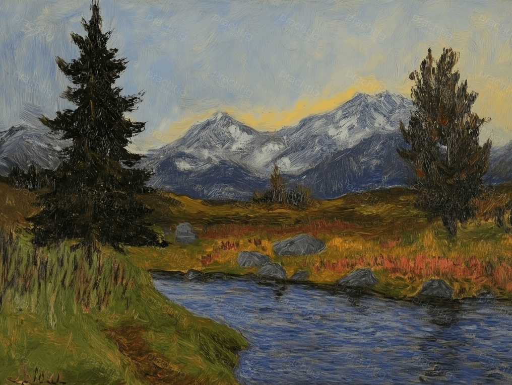 Berglandschap met Rivier