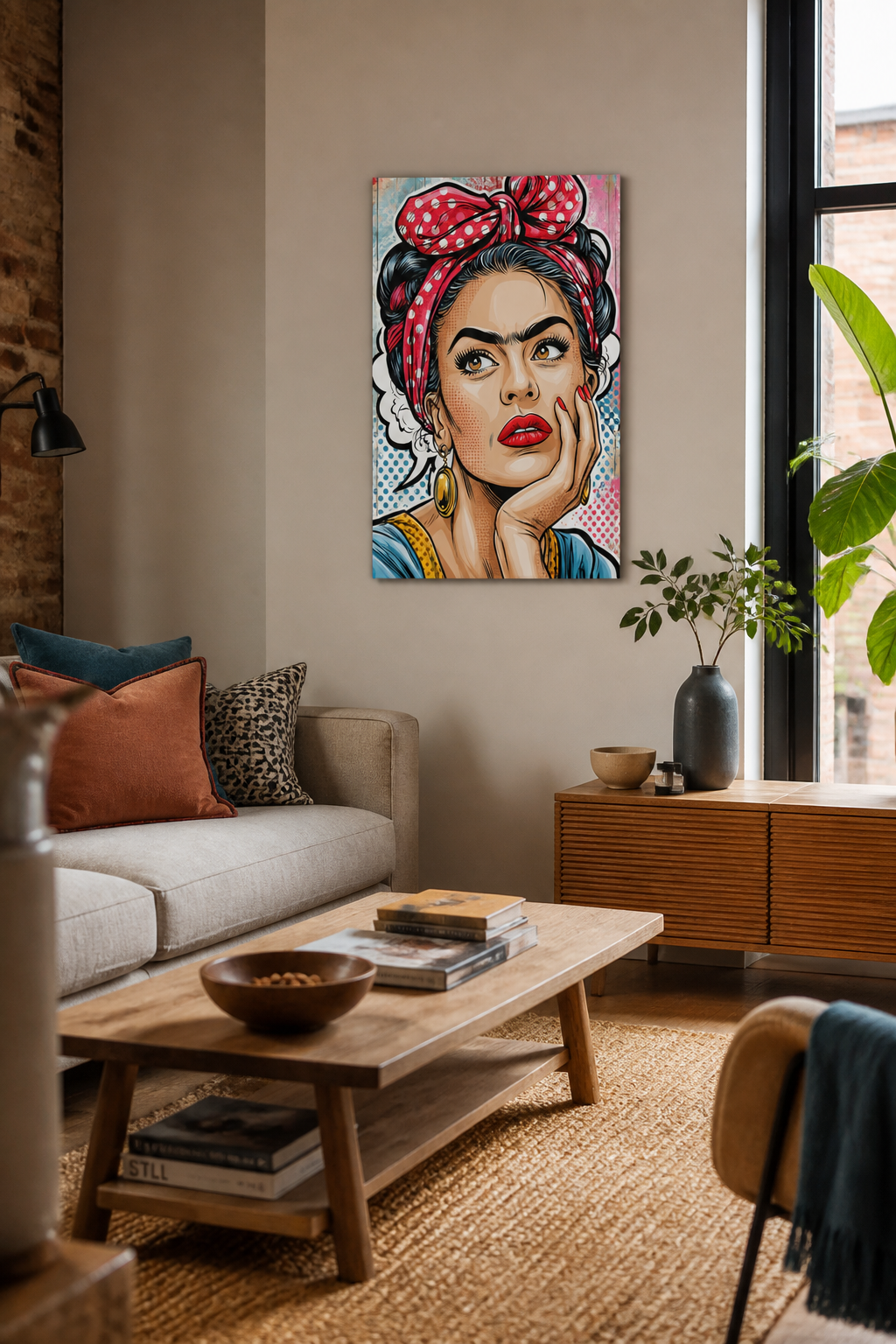 Expressieve Vrouw in Popart