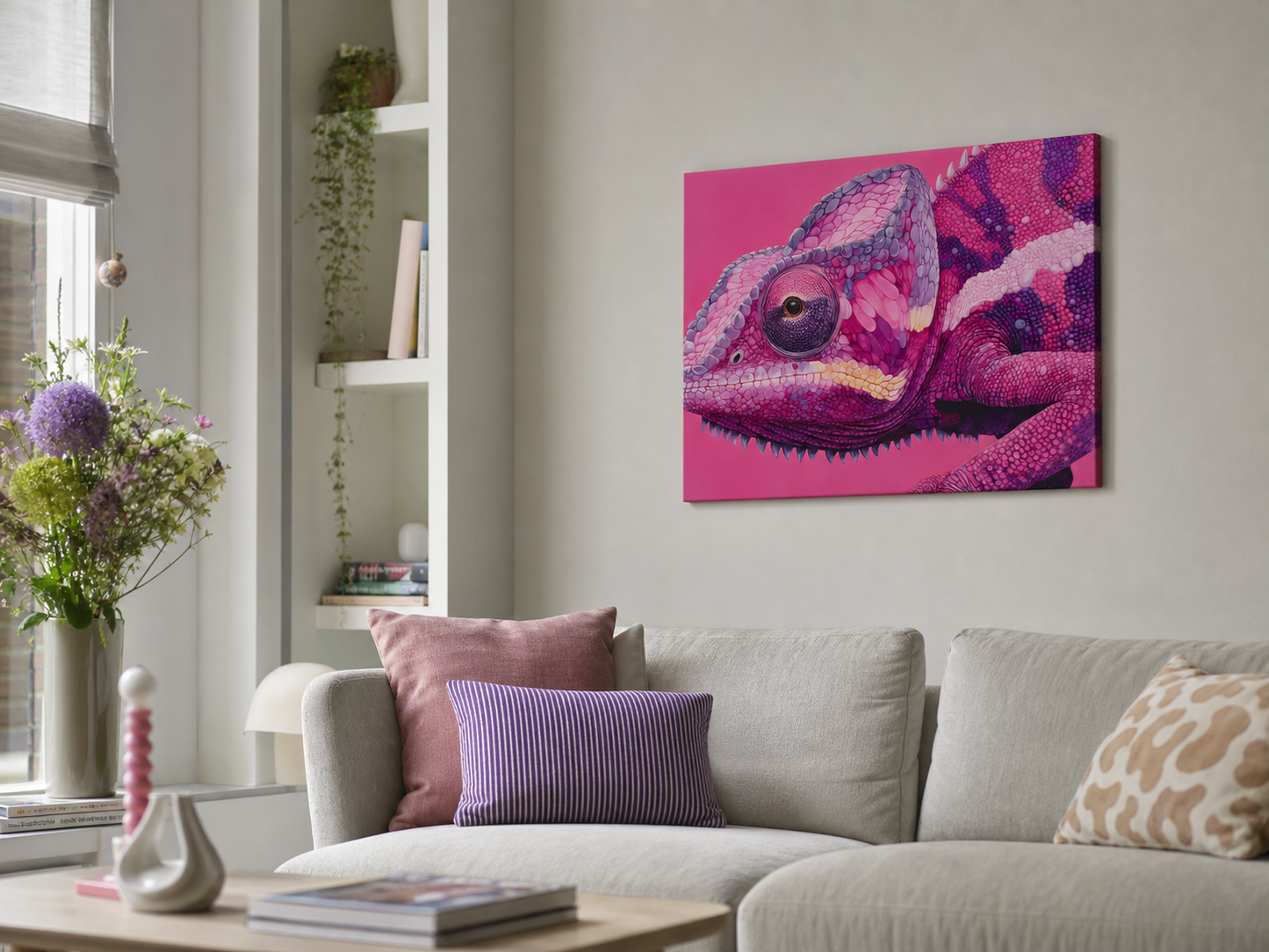 Roze Kameleon Blik