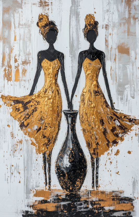 Dansende Vormen in Goud