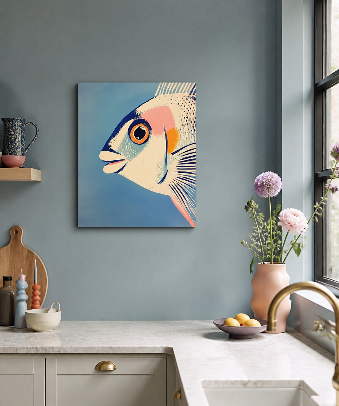 Vrolijke Vis in Blauw
